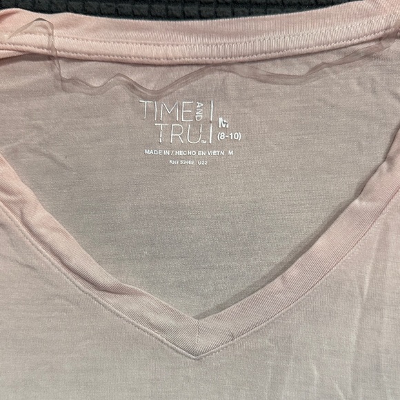 LIMITED TIME $4 ITEM!! Time and Tru Ombre Pink V-Neck Tee - Picture 2 of 3